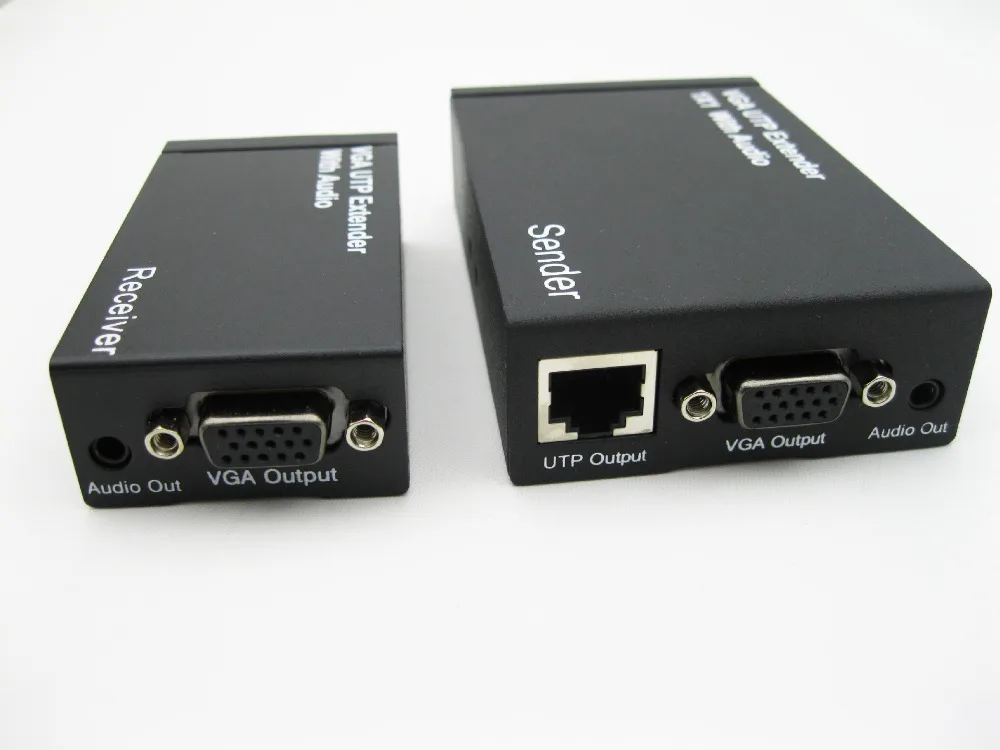 300 м HD 1080P VGA UTP удлинитель 1x1 сплиттер с аудио через Cat5/5e/6 RJ45 Ethernet-кабель Поддержка мониторов проекторов HDTV
