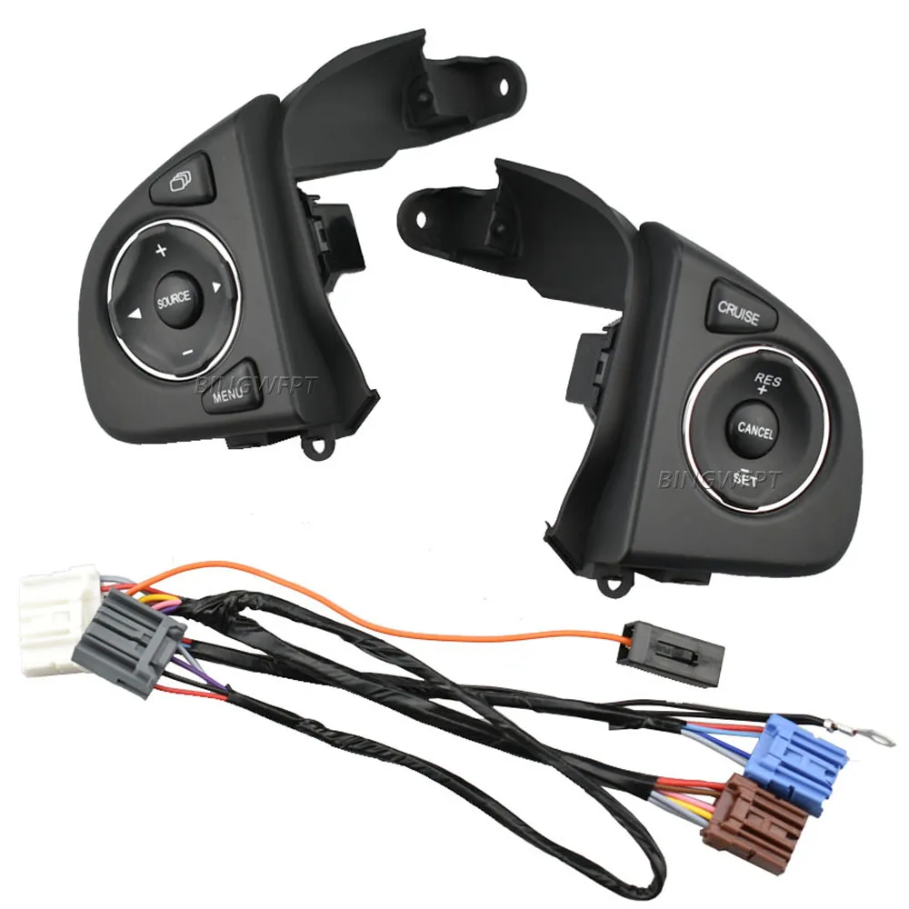 

Для Honda CRV 2012-2016 кнопки управления рулевым колесом Стайлинг автомобиля аудио радио кнопка дистанционного управления круиз-контролем с кабелями