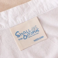 custom brand logo cotton labels size garment cotton printed labels washable for clothing bag shirt handbag tag