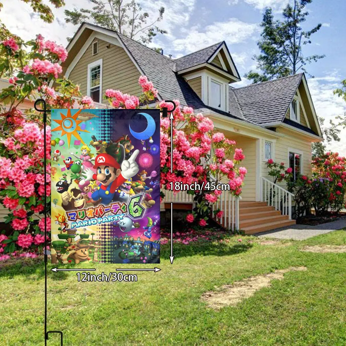 

Cartoon Super Orio Brothers Game Cartoon 12*18in Garden Flag