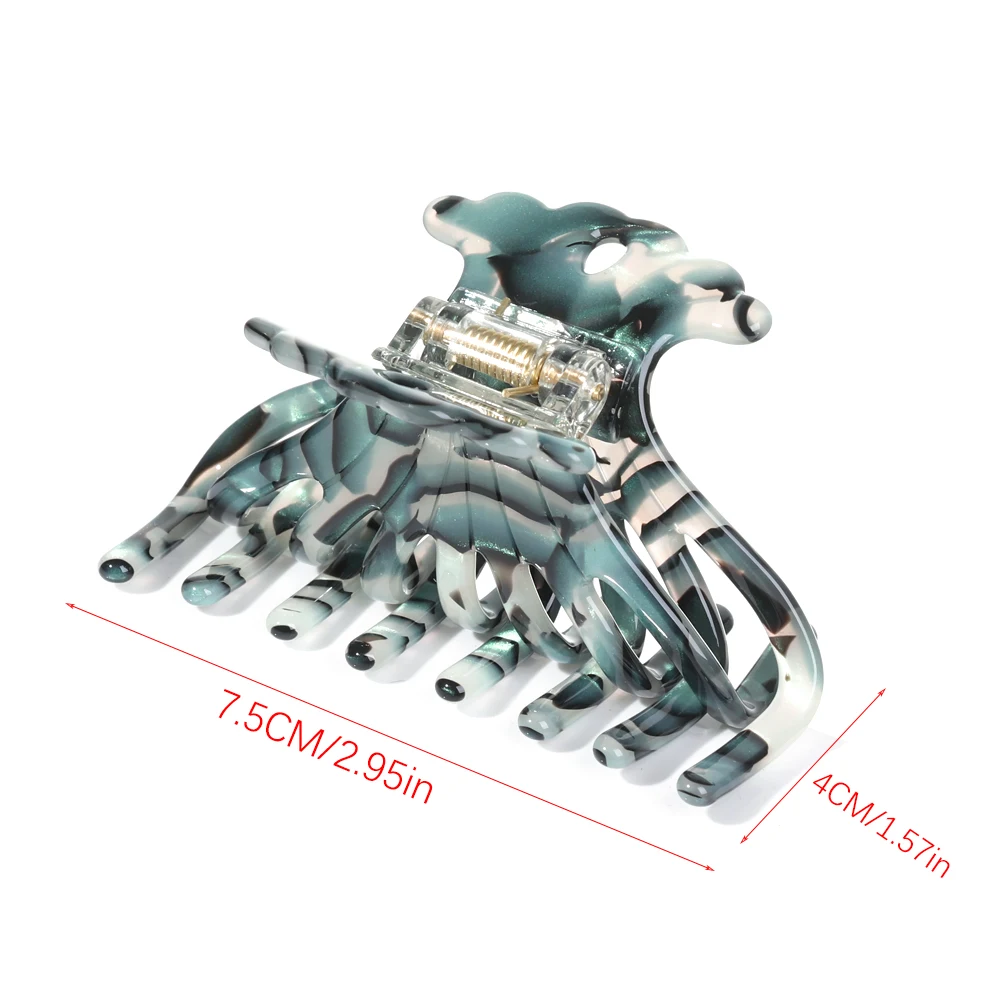 

Women Acrylic Non-slip Hair Claw Clip Leopard Print Large Hairpins Strong Hold Barrette Hair Clamps Fashion Hair Accessories