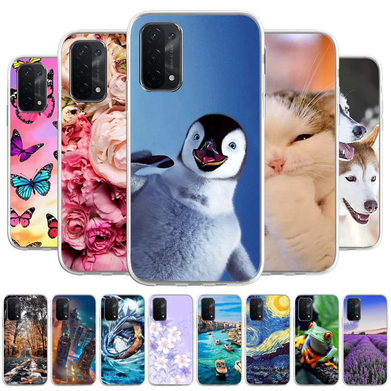 

For Oppo A54 A74 Case Silicone TPU Bumper For Oppo Realme GT Q3 Pro A54 CPH2195 A74 CPH2197 5G Phone Cover Protect Shell Coque