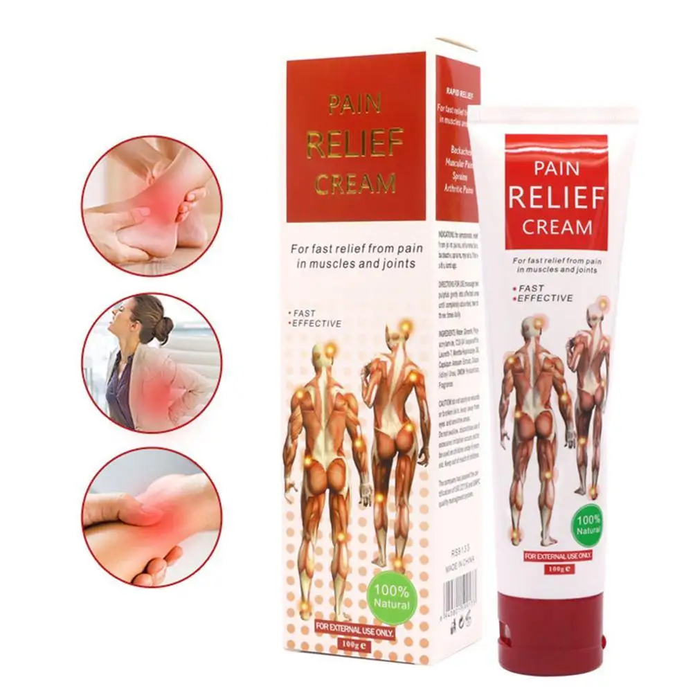 100g Pain Relief Cream In Muscles Massage Joints Muscle Ointment Injured Body Reliving | Красота и здоровье