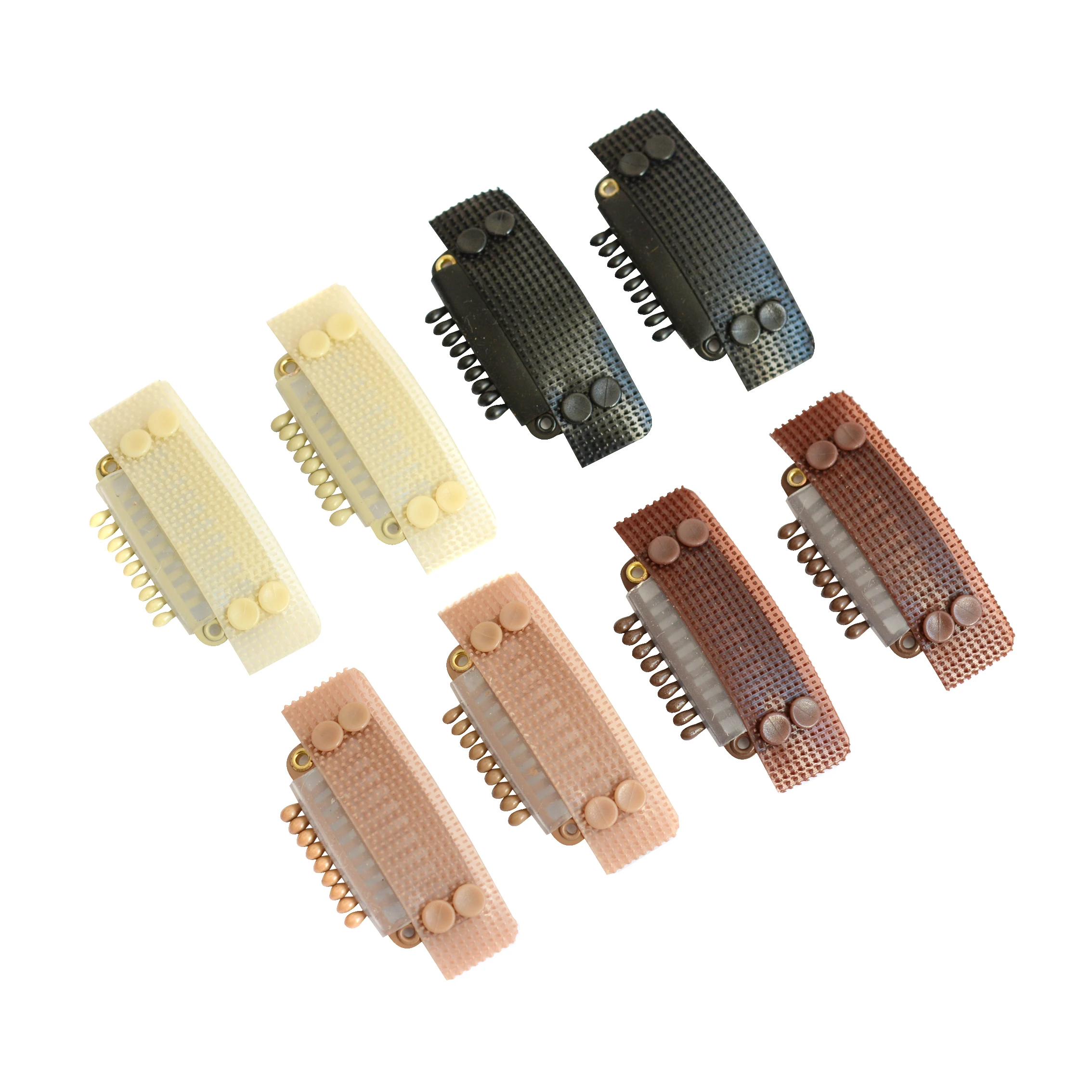 6 шт. зажимы на липучке для парика 9 зубцов|Зажимы| |