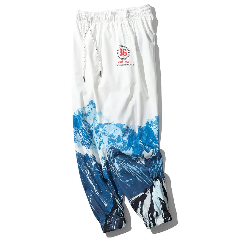 

Spring and Summer Men's Loose Casual Pants Digital Printing Couple Sports Pants Tie Feet Hip-hop Street Wear Men's Sports Pants