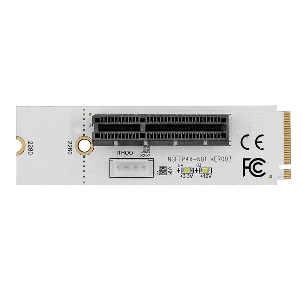 Переходная карта NGFF M.2 на PCI-E 4X M2 M Key PCIE X4 преобразователь Светодиодный индикатор
