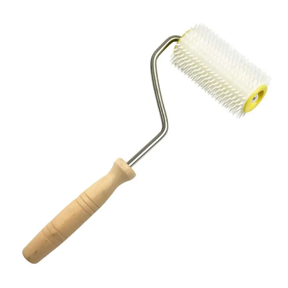 Пластиковый игольчатый ролик с деревянной ручкой-оборудование для пчеловодства