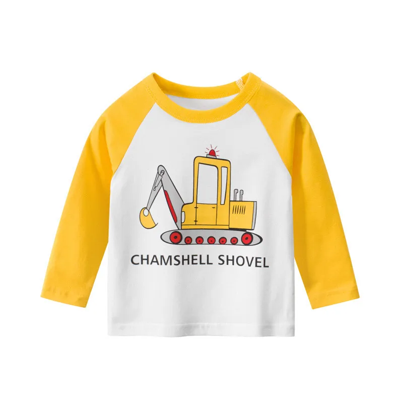 

Children's New Spring T-shirt Baby Girl Clothes Long Sleeve Round Neck Cartoon Pattern Boys Clothes Casual Fashion All-match