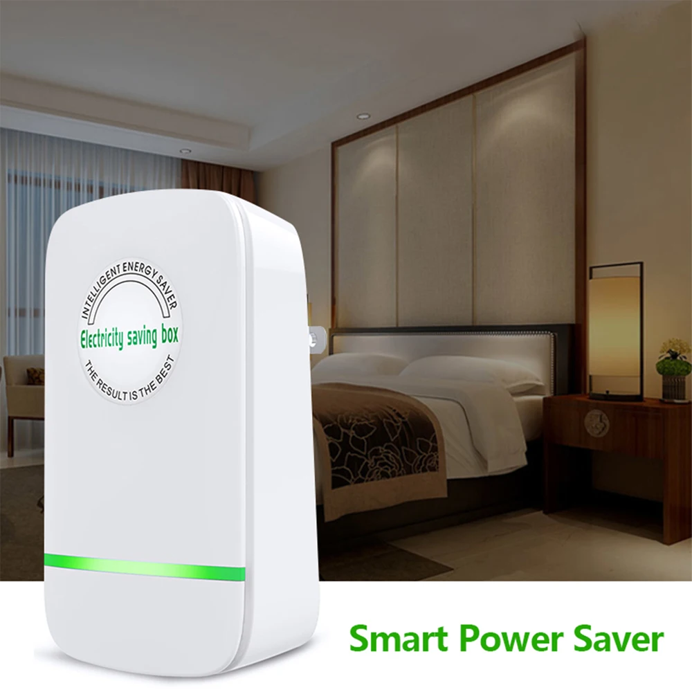 

New Power Energy Electricity Saving Box Socket Power Factor Saver Device Household Electric Saver 90V-250V US/EU/UK/AU Adapter