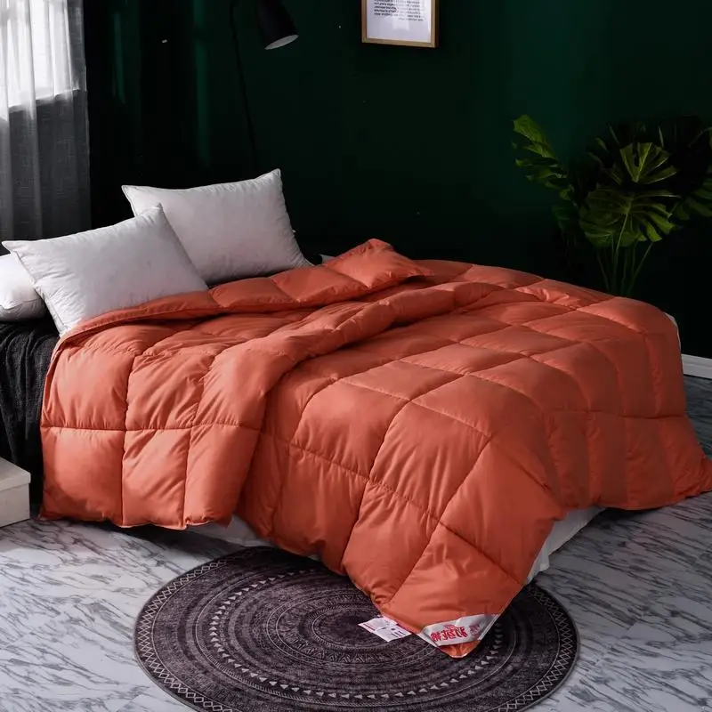 Роскошное зимнее утолщенное одеяло из 100% гусиного пуха стеганое покрывало