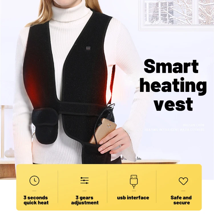 

Comfortable USB Electric Heating Vest Heated Coat Health Care Suit Warm Cloth for Outdoor Camping Hiking Fishing Men Women