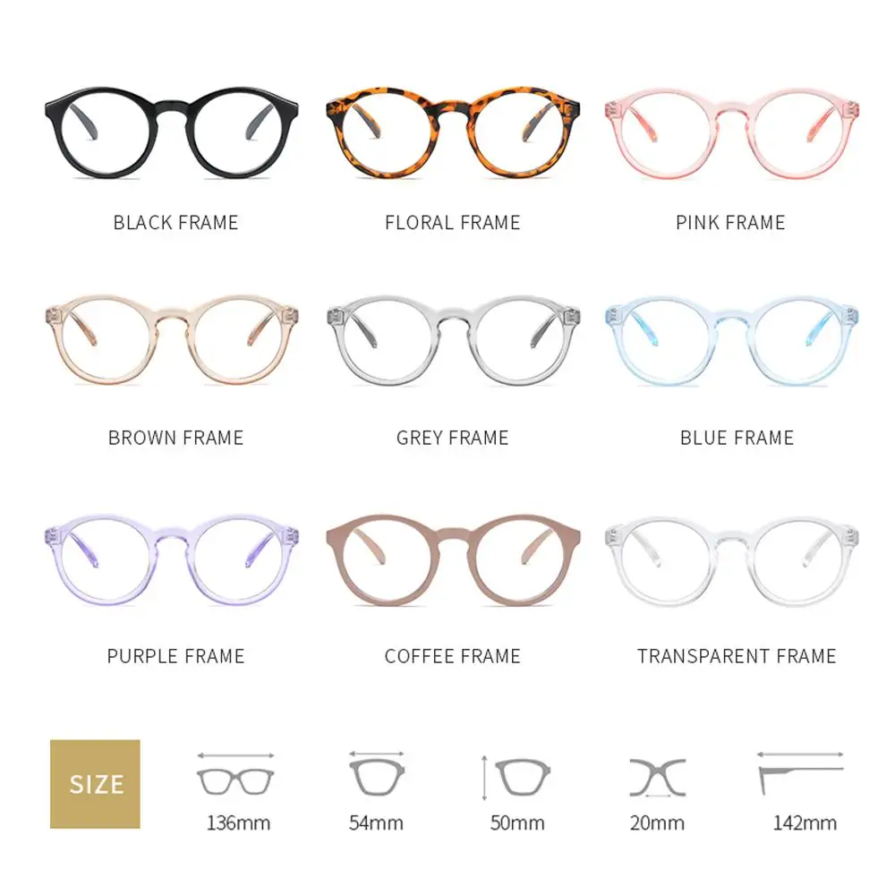 

LongKeeper Unisex Round Anti Blue Light Blocking Glasses Men Women Plain Glasses Frame UV Protection Optical Eyewear