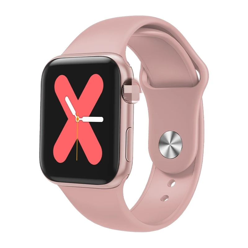 pink Полный сенсорный экран Bluetooth Смарт часы сердечного ритма кровяное давление Фитнес браслет PK Iwo 8 Iwo 10 Smartwatch W58 женщина мужчина - Цвет: pink