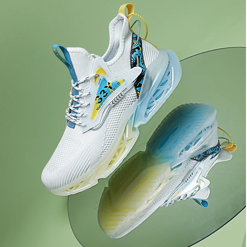 

Summer Comfort Sneakers Rubber Eva Popcorn Jelly Multicolor Sneakers Light Running Shoe for Men Mesh Breathable Larger Size
