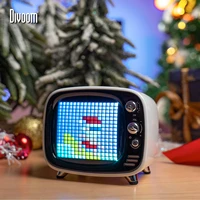divoom tivoo portable bluetooth speaker smart clock alarm pixel art diy by app led light sign decoration unique christmas gift
