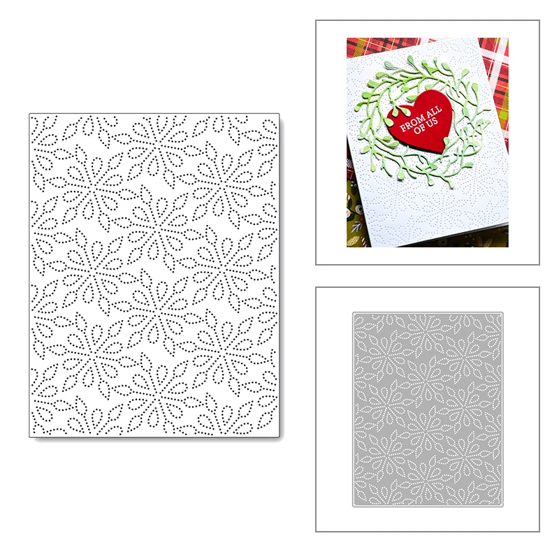 

2020 New Christmas Rectangle Background Embossing Metal Cutting Dies For DIY Cut Paper Craft Making Card Scrapbooking No Stamps