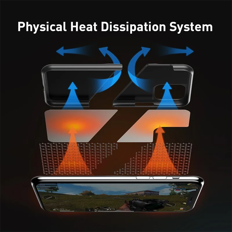 Baseus Heat Dissipation Phone Case For iPhone 11 Pro Max Airflow Cooling Protective Back Cover Shell |