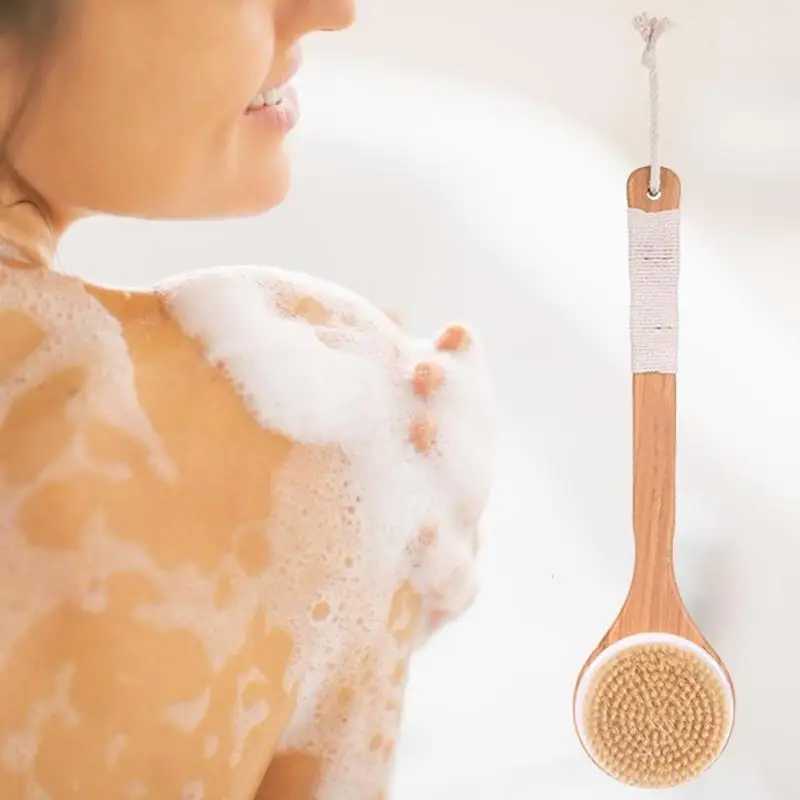 2 шт новая деревянная щетка для тела набор щетины с лотосом сухая кожа мягкая из