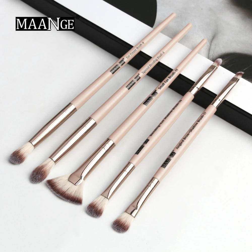 MAANGE новые толстовки с надписью «Make Up щетки 3 состоит из 12 штук, профессиональное смешивание теней для век бровей вентилятор кисти для макияжа Красота набор для макияжа