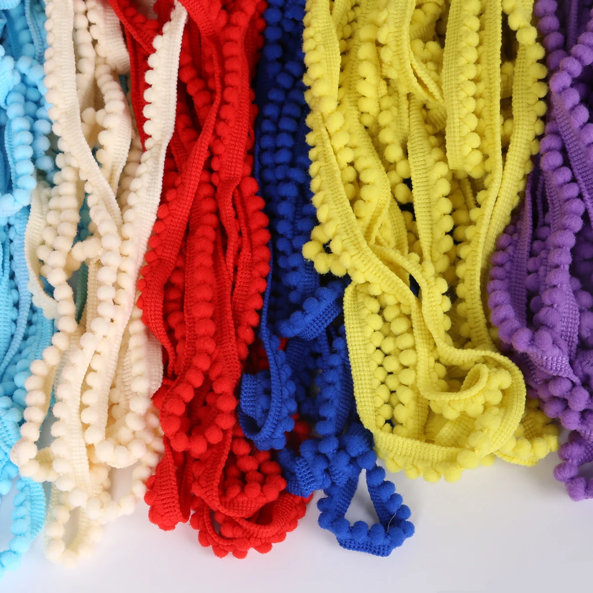 5 ярдов бахрома кружевная лента с помпоном жемчугом | Дом и сад