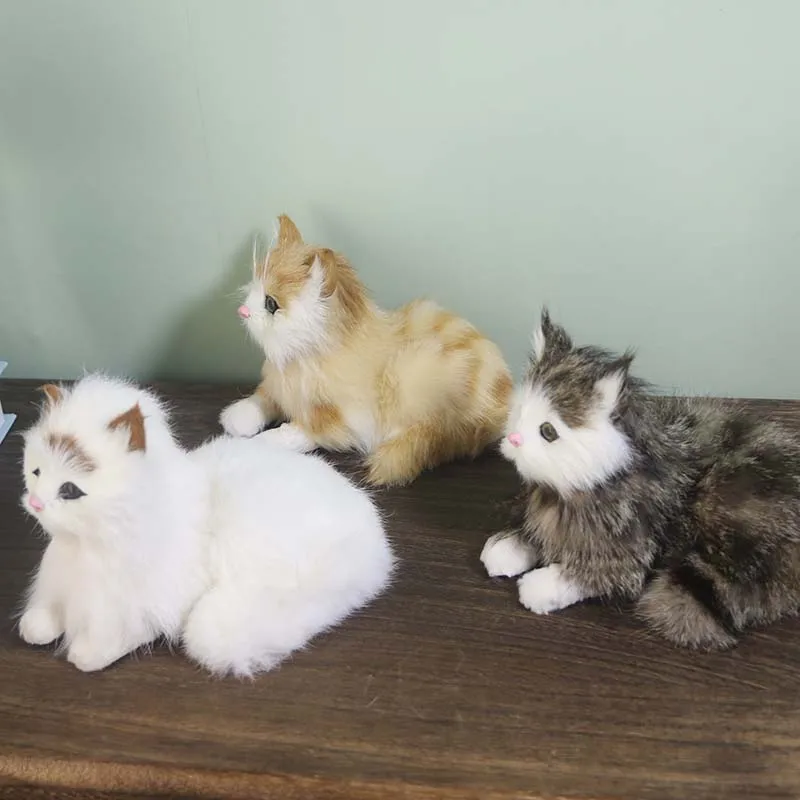 Новая Трехцветная кукла-кошка настольное украшение домашние аксессуары Кожаное