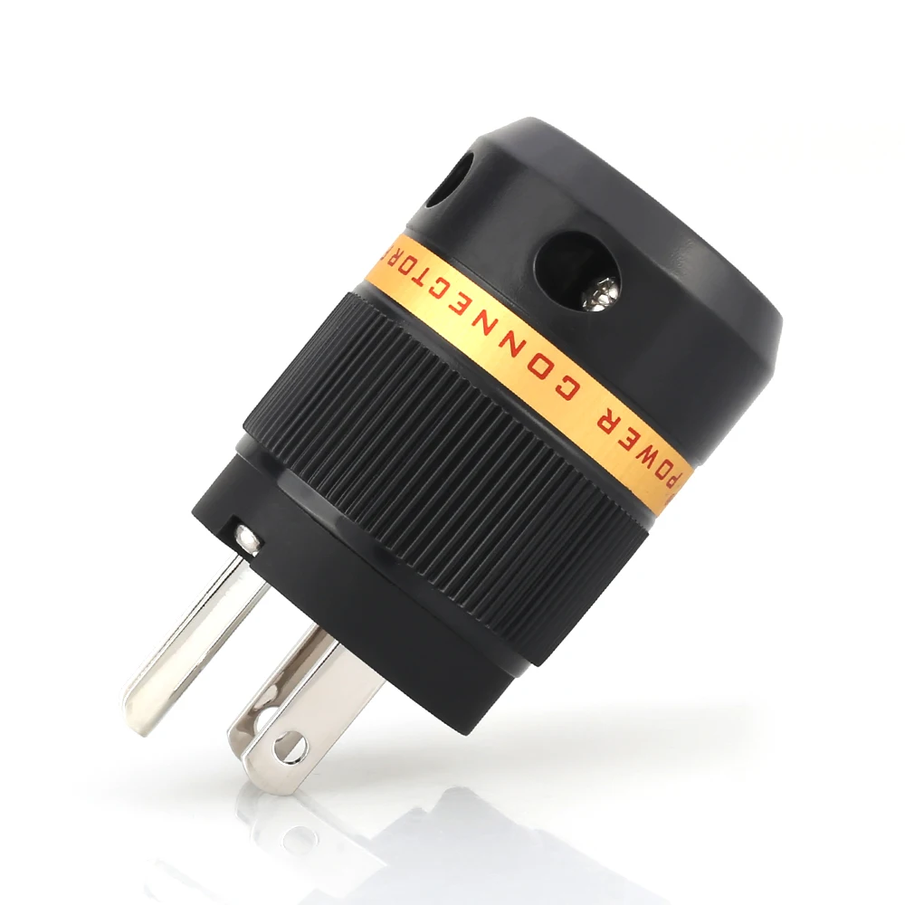 

10pcs viborg VM-501(R) pure copper Rhodium plated US Male AC power plug for DIY power cable extension adapter