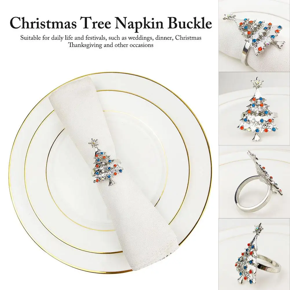 НОВАЯ РОЖДЕСТВЕНСКАЯ салфетка в форме рождественской елки пряжка кольцо