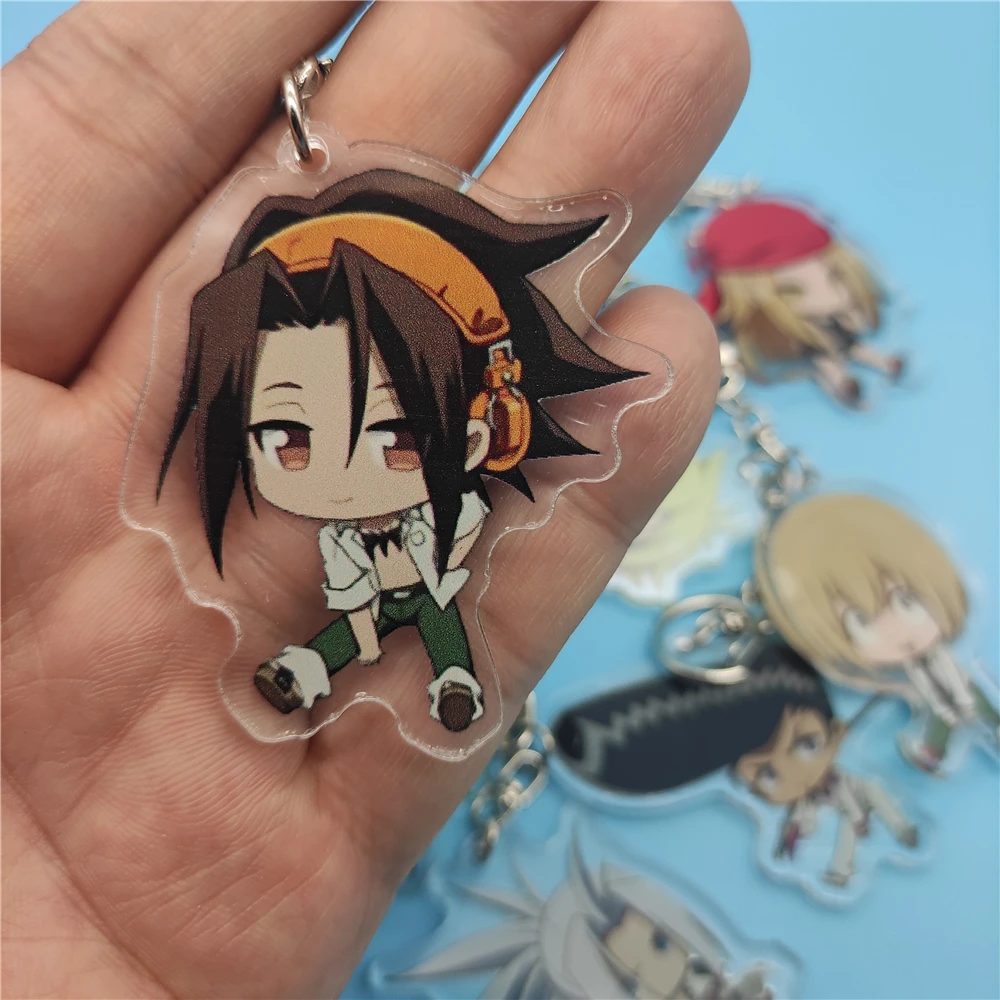 Брелок для ключей в стиле аниме Король шамана Асакура амидамару двусторонний