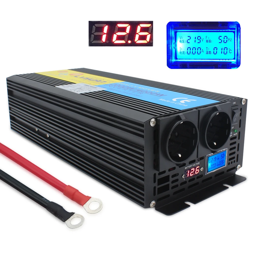 Инвертор ИБП 4000 Вт немодулированный синусоидальный сигнал постоянный ток 12 В/24 В