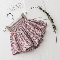 summer wide leg pants baby floral skirts childrens clothing girls shorts p171