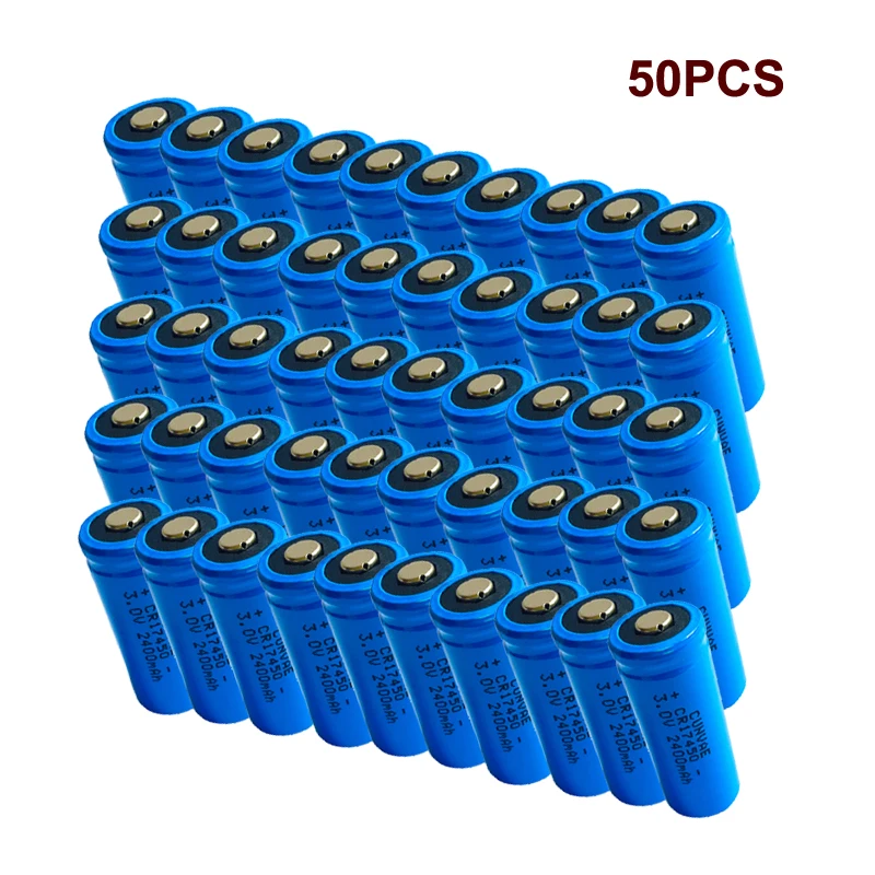 

50PCS Original Battery CR17450 17450 2400mAh lithium manganese 3V water meter batteria flow meter PLC Industrial batteries