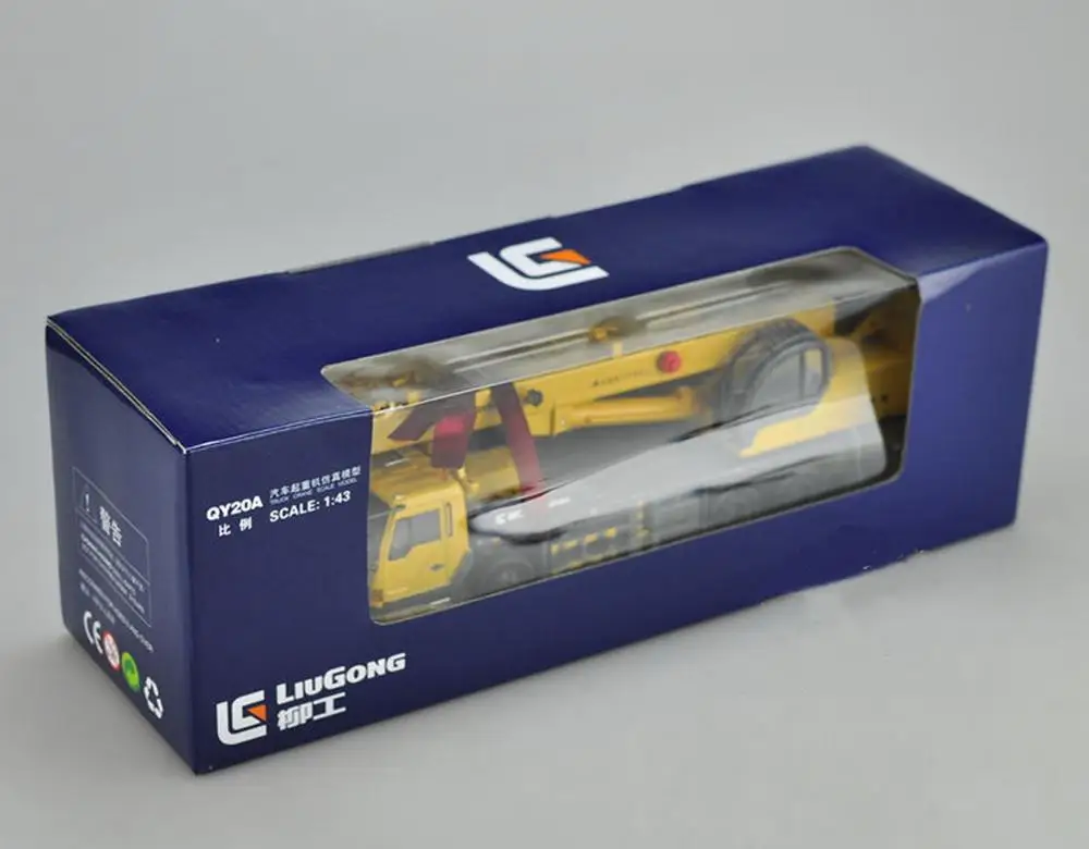 1/43 LiuGong QY20A Автомобильный Кран Инженерная модель механического грузовика под