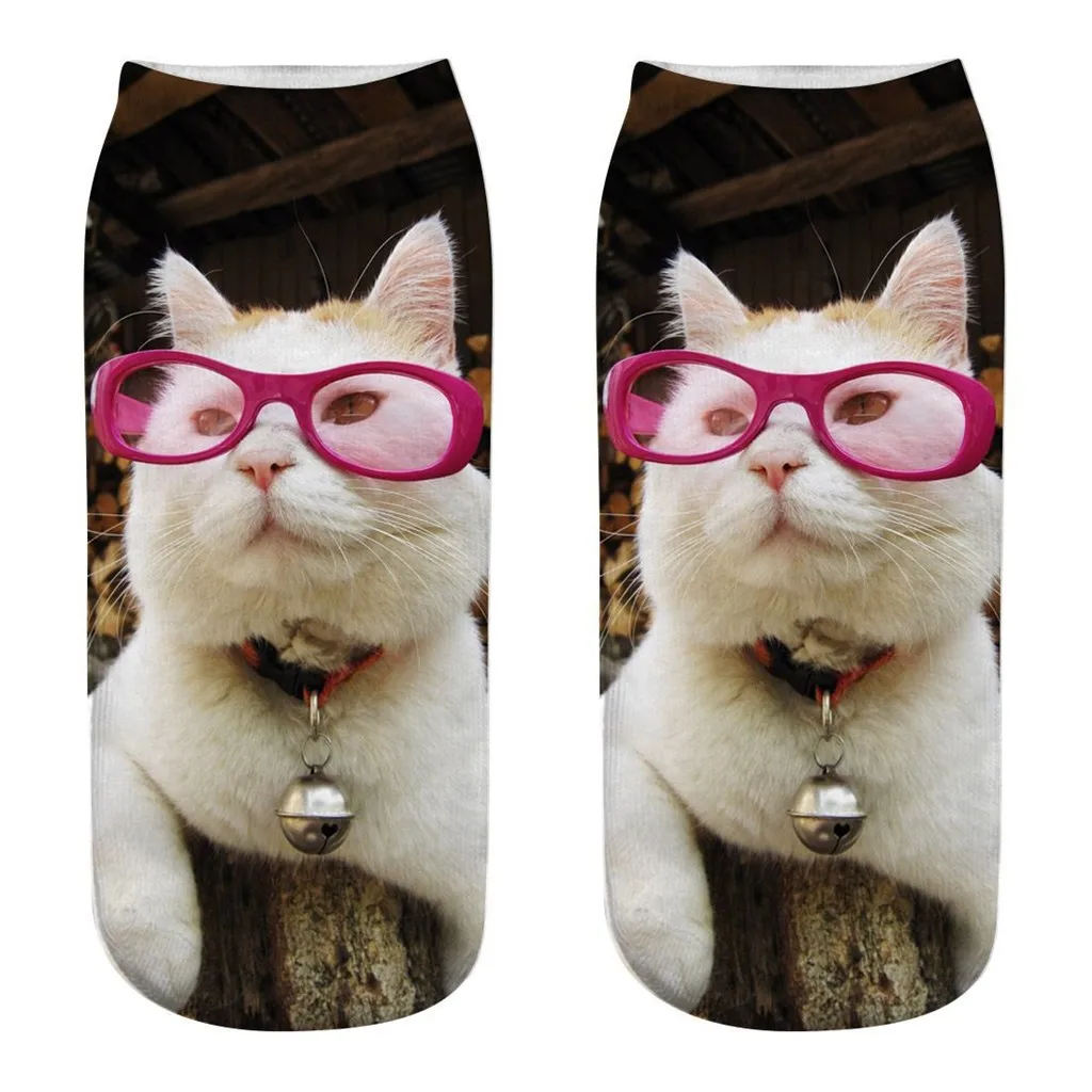 

Christmas 2020 Winter Harajuku chaussette 3D Animal Print Socks For Women Men's Cotton Hip Hop Socks Women Meias Men Calcetines