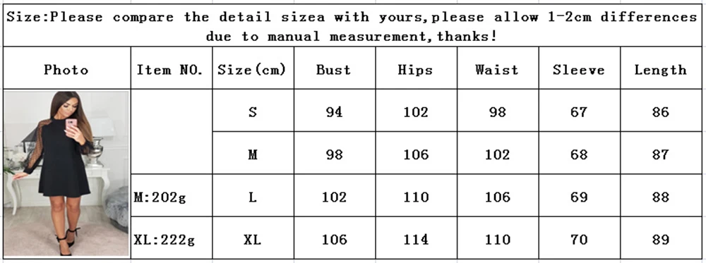 

elegant Women Dress Black Round Neck Mesh sleeve polka dot Patchwork black summer party Dress