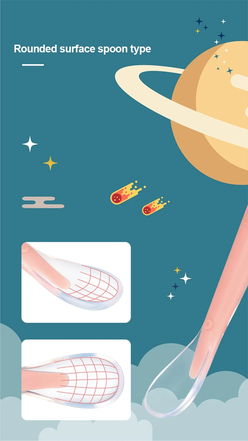 Baby Boy Girl Utensils Complementary Food Silicone Soft Infant Feeding Spoon Suction Cup Tableware Eating Training Spoon