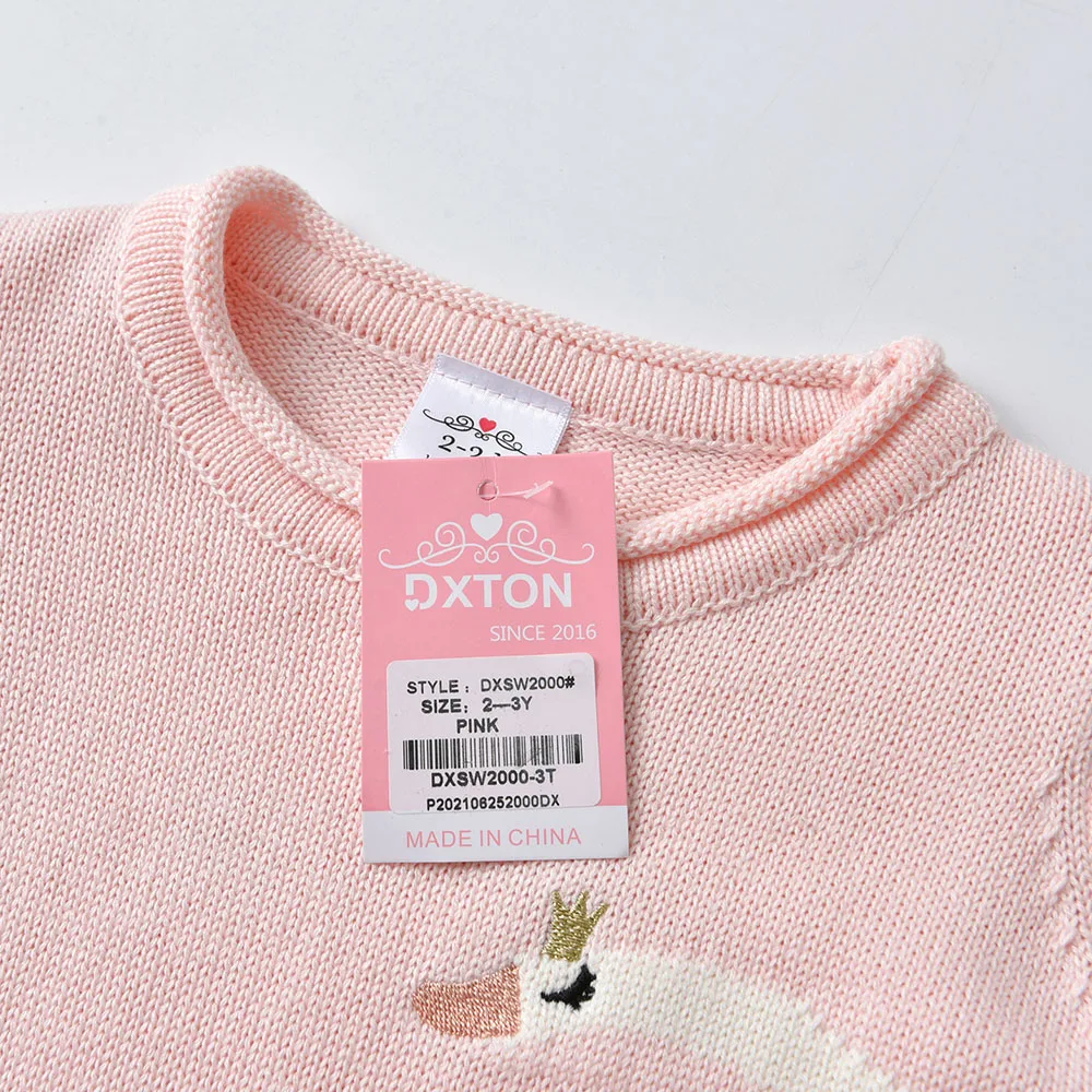 DXTON-su&eacute;ter de invierno para ni&ntilde;as, vestido de punto con Tops con tut&uacute;, ropa de punto infantil de Navidad, disfraz de manga larga-4