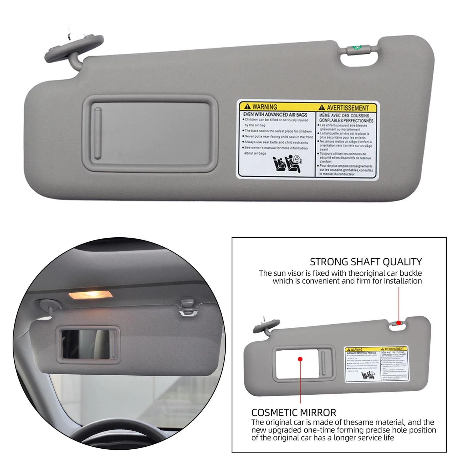 Car Sun Visor With Mirror Left Driver Side Without Sunroof For Toyota Highlander 2008 2009 2010 2011 2013 74320-48500-B0 | Автомобили и