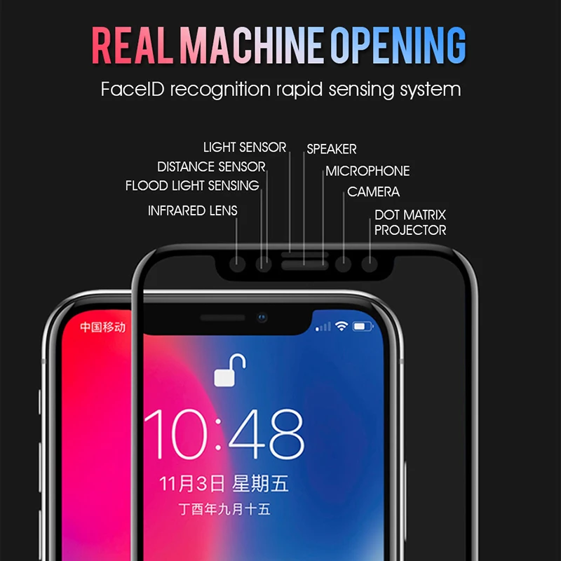 Закаленное стекло для iphone X 11 Pro XS MAX XR 10 7 8 6S 6 Plus XSMAX защитная пленка с полным