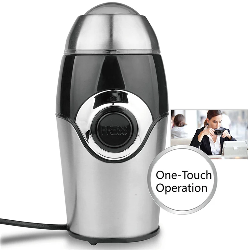 Verkaufen Mini Elektrische Kaffeemühle Maker Leistungsstarke Haushalt Salz Pfeffer Kraut Gewürze Mutter Samen Mühle Maschine Tragbare Kaffee Bean Grinder