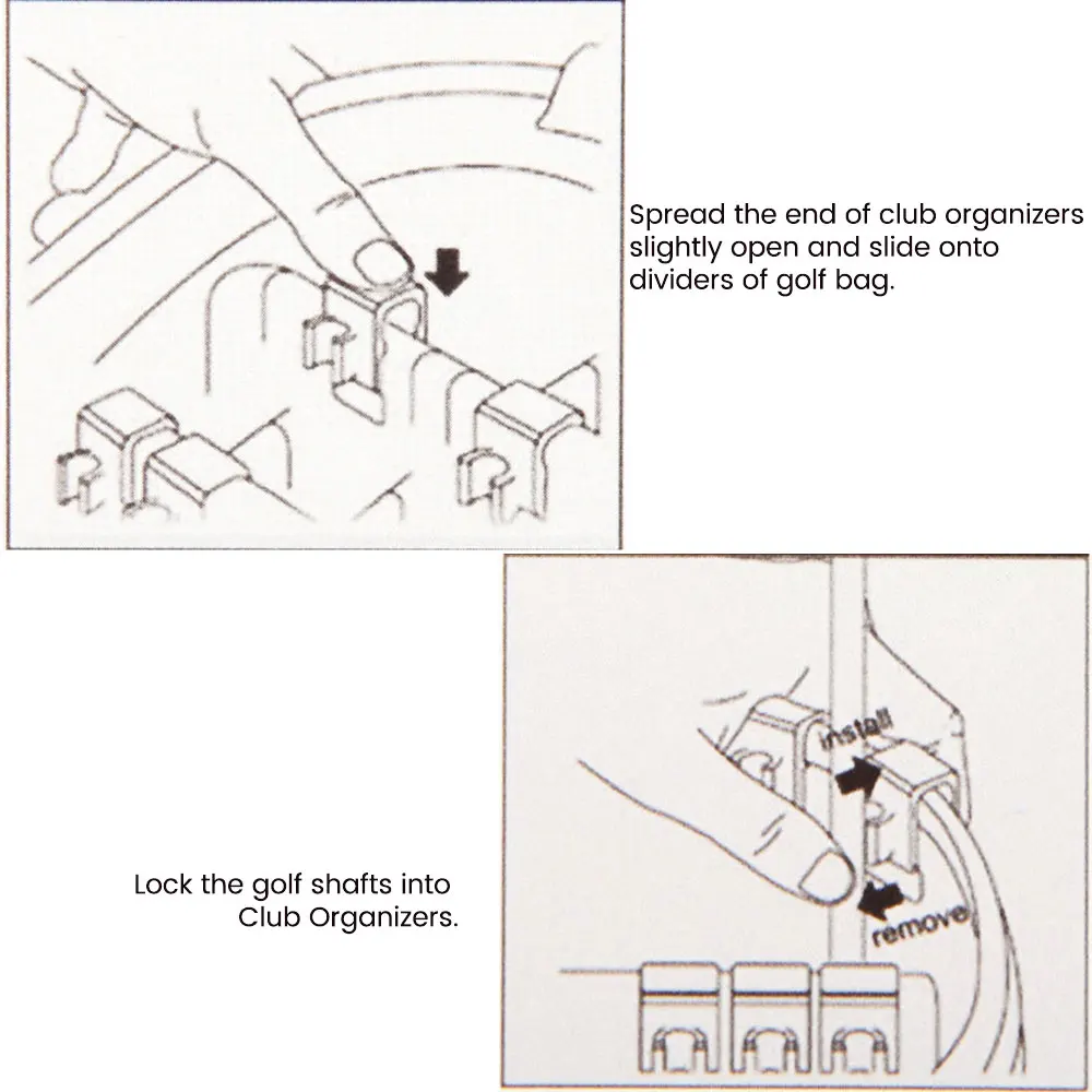 14 шт. зажим для клюшки гольфа на зажиме Держатель подставка Органайзер