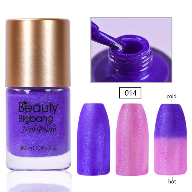 002 Beautybigbang 9 мл блеск лак для ногтей Температура Изменение цвета термальный лак для нейл-арта 8 изменение цвета лак - Цвет: 002