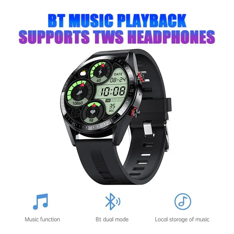 

Smartwatch 1.3 Inch HD Display IP68 Waterproof Fitness Bracelet Heart Rate Monitor Bluetooth-Compatible Call Smart Watch Men