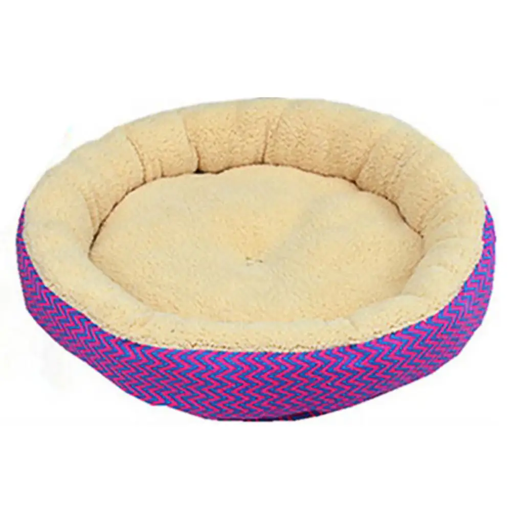 Мягкая фланелевая круглая теплая кровать для домашнего домика собаки щенка