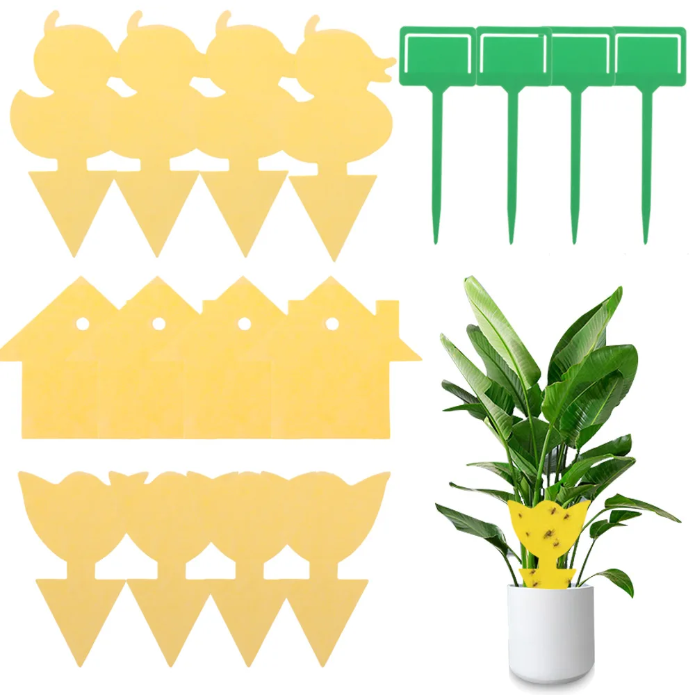 Ловушка для фруктов и мух липкий желтой гриб ловушка комнатных уличных растений