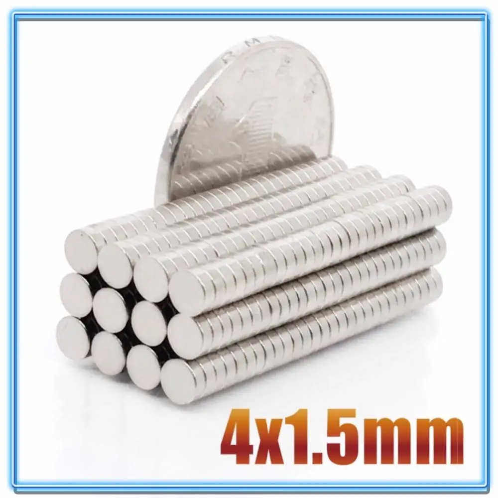 100 ~ 500 шт N35 Круглый магнит 4x1 5 4x2 4x3 4x10 неодимовый постоянный NdFeB супер сильные