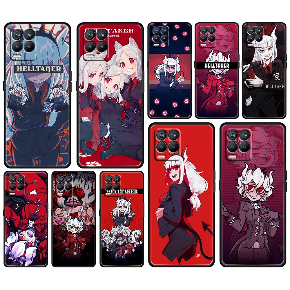 

Helltaker cute cartoon girl For OPPO Realme Narzo 30 20 8 8i 7 6 5 3 2 Pro Global 5G Soft TPU Silicone Black Phone Case Cover