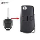 KEYYOU 2B модифицированный откидная оболочка ключа дистанционного управления чехол для Mitsubishi Triton Evo Galant L200 OUTLANDER LANCER COLT SHOGUN левое лезвие