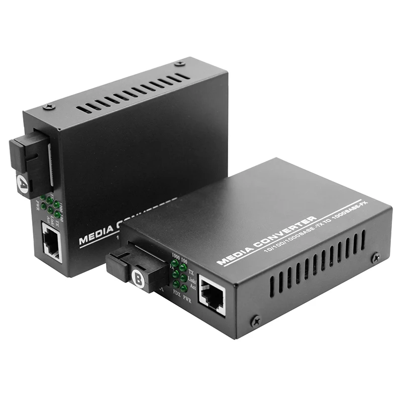1 пара A/B SC Rj45 Порты и разъёмы 10/100/1000M 20 км одиночное волокно одномодовый