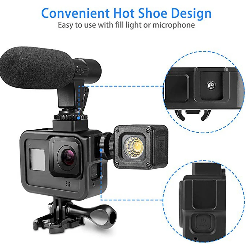 Рамка из алюминиевого сплава для GoPro Hero 8 аксессуары экшн-камеры защитный чехол |