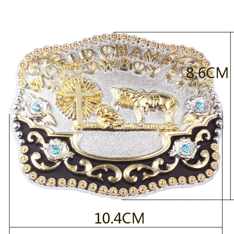 Ремень с пряжкой в ковбойском стиле большой золотой ремень дизайн лошадью